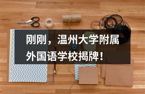 刚刚，温州大学附属外国语学校揭牌！