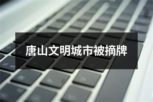 唐山文明城市被摘牌