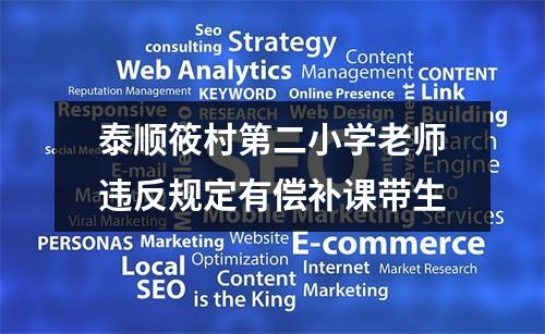 泰顺筱村第二小学老师违反规定有偿补课带生