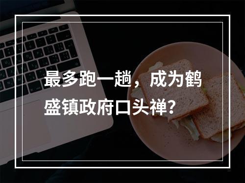 最多跑一趟，成为鹤盛镇政府口头禅？