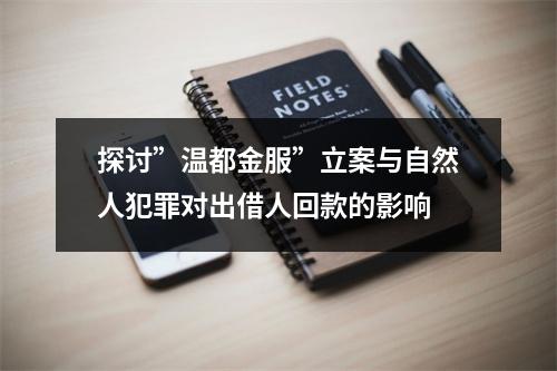探讨”温都金服”立案与自然人犯罪对出借人回款的影响