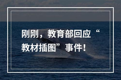 刚刚，教育部回应“教材插图”事件！