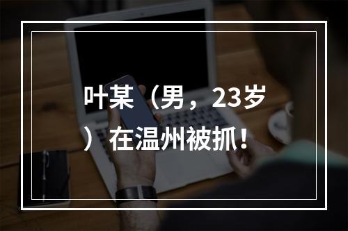 叶某（男，23岁）在温州被抓！