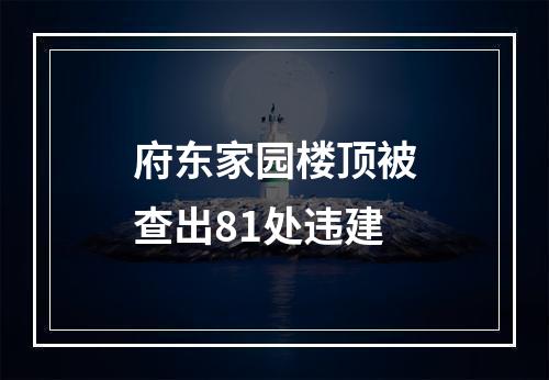 府东家园楼顶被查出81处违建