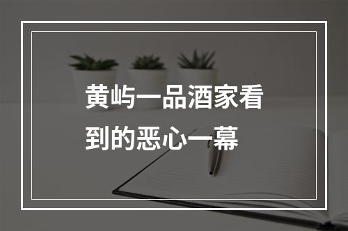 黄屿一品酒家看到的恶心一幕
