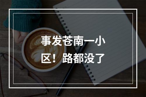 事发苍南一小区！路都没了