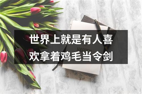 世界上就是有人喜欢拿着鸡毛当令剑