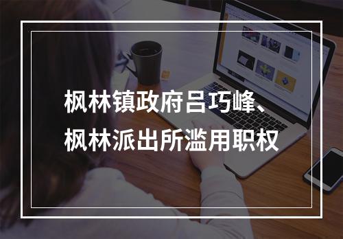 枫林镇政府吕巧峰、枫林派出所滥用职权