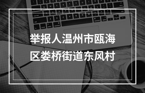 举报人温州市瓯海区娄桥街道东风村