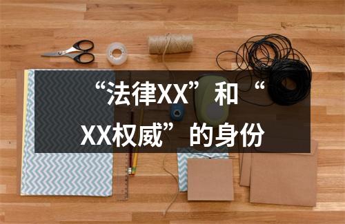 “法律XX”和“XX权威”的身份