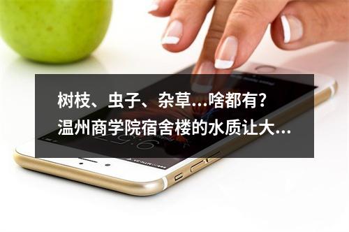 树枝、虫子、杂草...啥都有？温州商学院宿舍楼的水质让大学生们惊呆了！