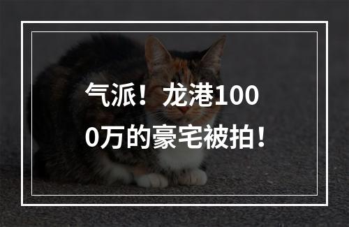 气派！龙港1000万的豪宅被拍！