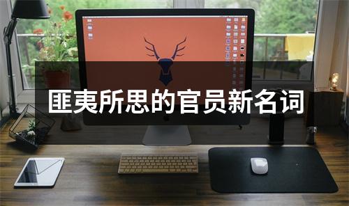 匪夷所思的官员新名词