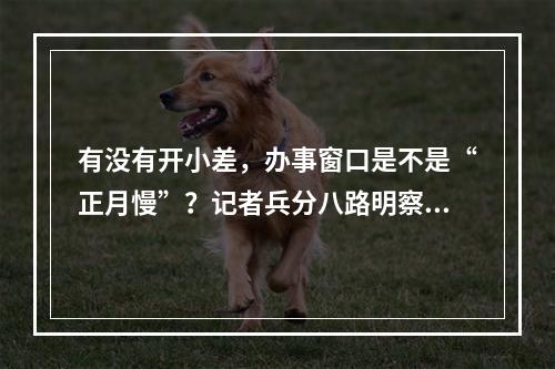 有没有开小差，办事窗口是不是“正月慢”？记者兵分八路明察暗访，结果…