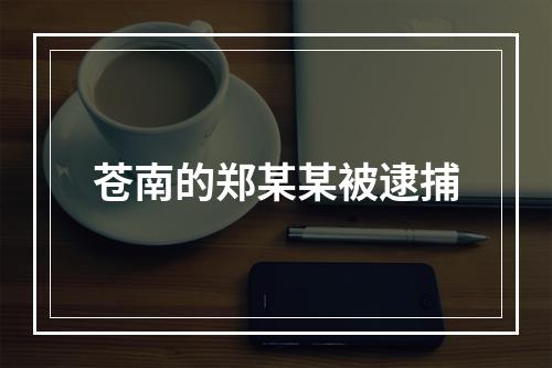 苍南的郑某某被逮捕