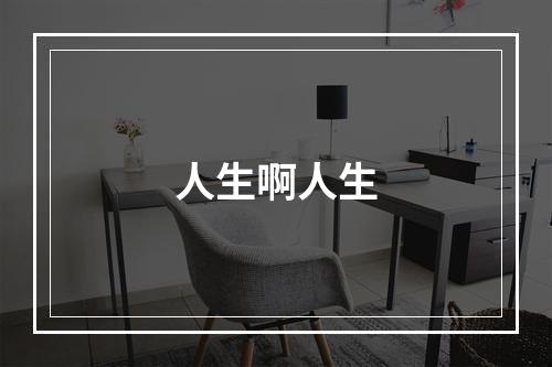 人生啊人生