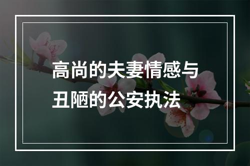 高尚的夫妻情感与丑陋的公安执法