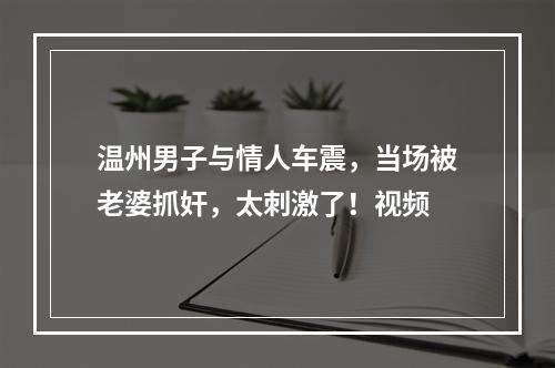 温州男子与情人车震，当场被老婆抓奸，太刺激了！视频