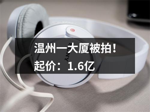 温州一大厦被拍！起价：1.6亿