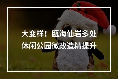 大变样！瓯海仙岩多处休闲公园微改造精提升