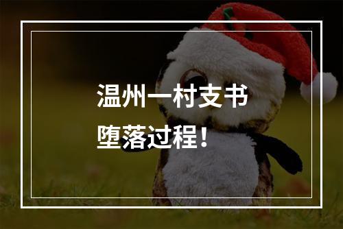 温州一村支书堕落过程！