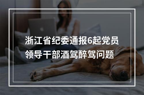 浙江省纪委通报6起党员领导干部酒驾醉驾问题