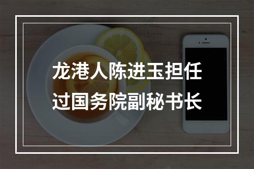龙港人陈进玉担任过国务院副秘书长