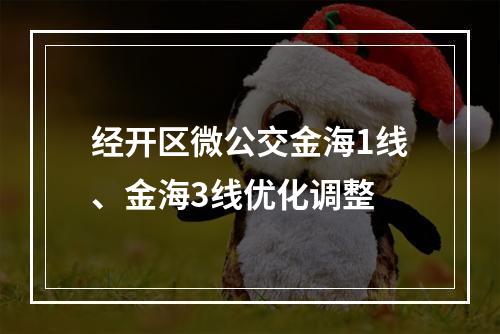 经开区微公交金海1线、金海3线优化调整