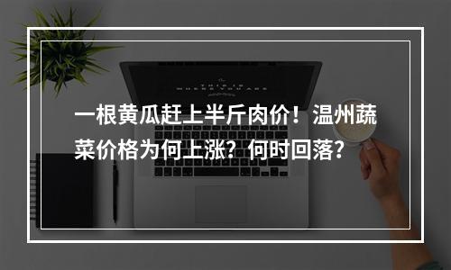 一根黄瓜赶上半斤肉价！温州蔬菜价格为何上涨？何时回落？