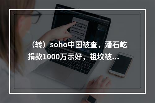 （转）soho中国被查，潘石屹捐款1000万示好，祖坟被挖的事过去了？