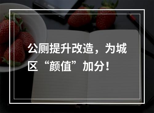 公厕提升改造，为城区“颜值”加分！