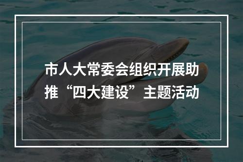 市人大常委会组织开展助推“四大建设”主题活动
