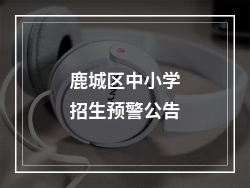 鹿城区中小学招生预警公告