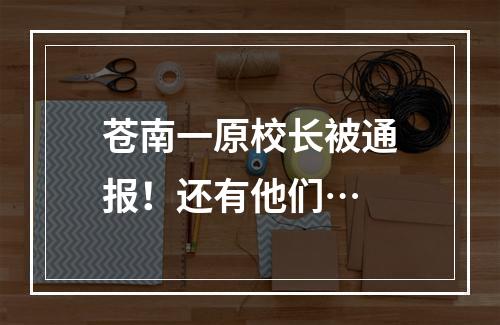 苍南一原校长被通报！还有他们…