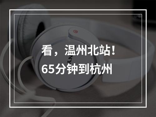 看，温州北站！65分钟到杭州