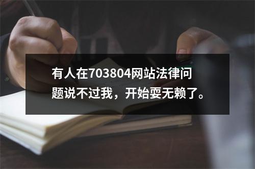 有人在703804网站法律问题说不过我，开始耍无赖了。