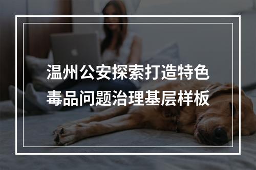 温州公安探索打造特色毒品问题治理基层样板