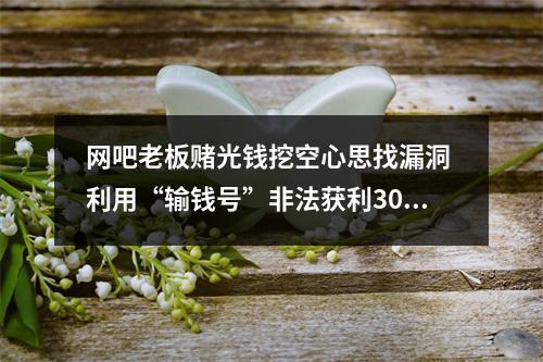 网吧老板赌光钱挖空心思找漏洞 利用“输钱号”非法获利3000万元