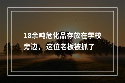 18余吨危化品存放在学校旁边， 这位老板被抓了