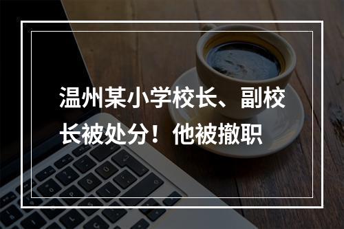 温州某小学校长、副校长被处分！他被撤职