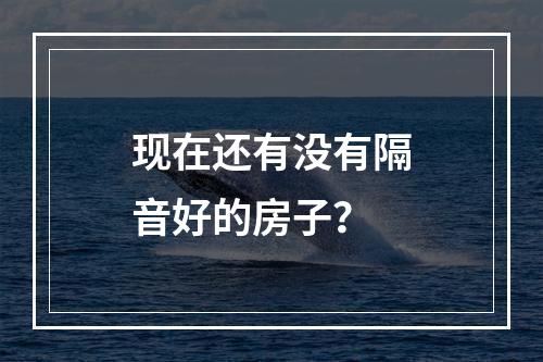 现在还有没有隔音好的房子？