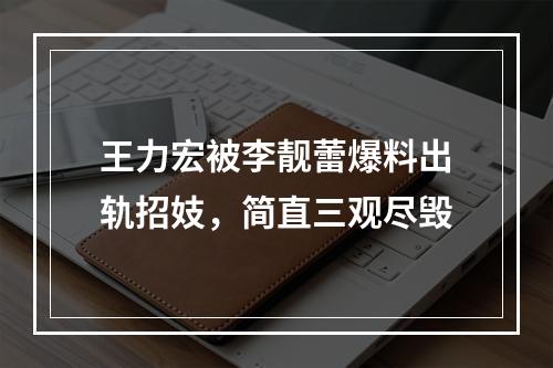 王力宏被李靓蕾爆料出轨招妓，简直三观尽毁