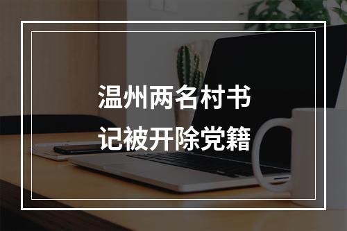 温州两名村书记被开除党籍