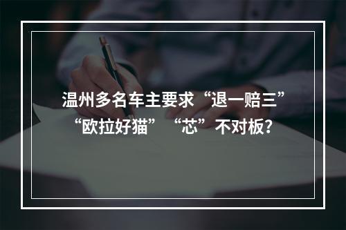 温州多名车主要求“退一赔三” “欧拉好猫”“芯”不对板？