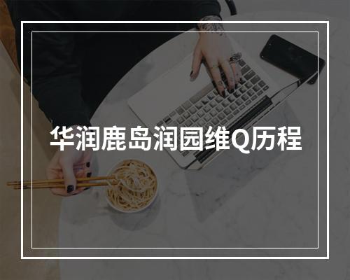 华润鹿岛润园维Q历程