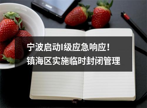 宁波启动I级应急响应！镇海区实施临时封闭管理