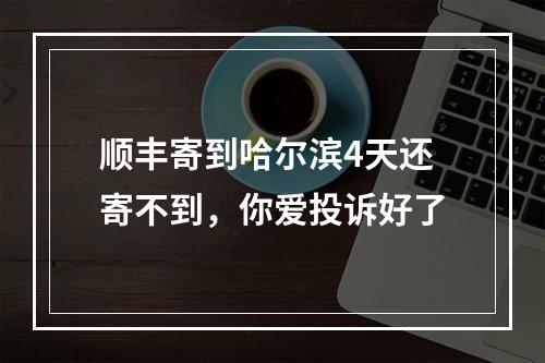 顺丰寄到哈尔滨4天还寄不到，你爱投诉好了