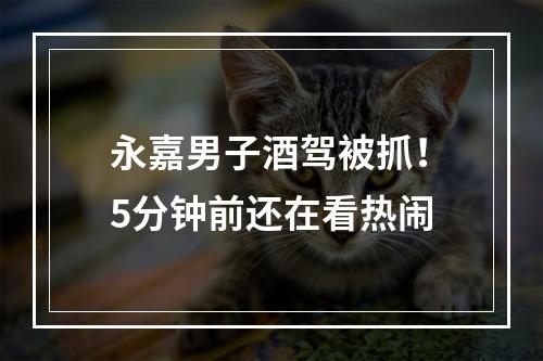 永嘉男子酒驾被抓！5分钟前还在看热闹