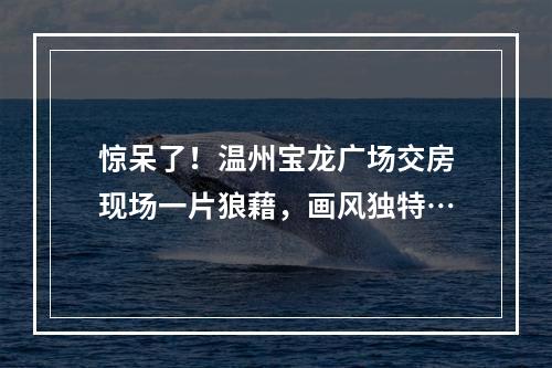 惊呆了！温州宝龙广场交房现场一片狼藉，画风独特…