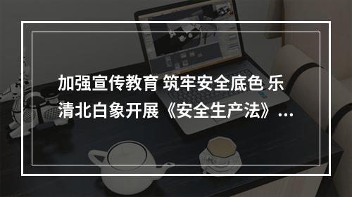 加强宣传教育 筑牢安全底色 乐清北白象开展《安全生产法》宣传普及活动